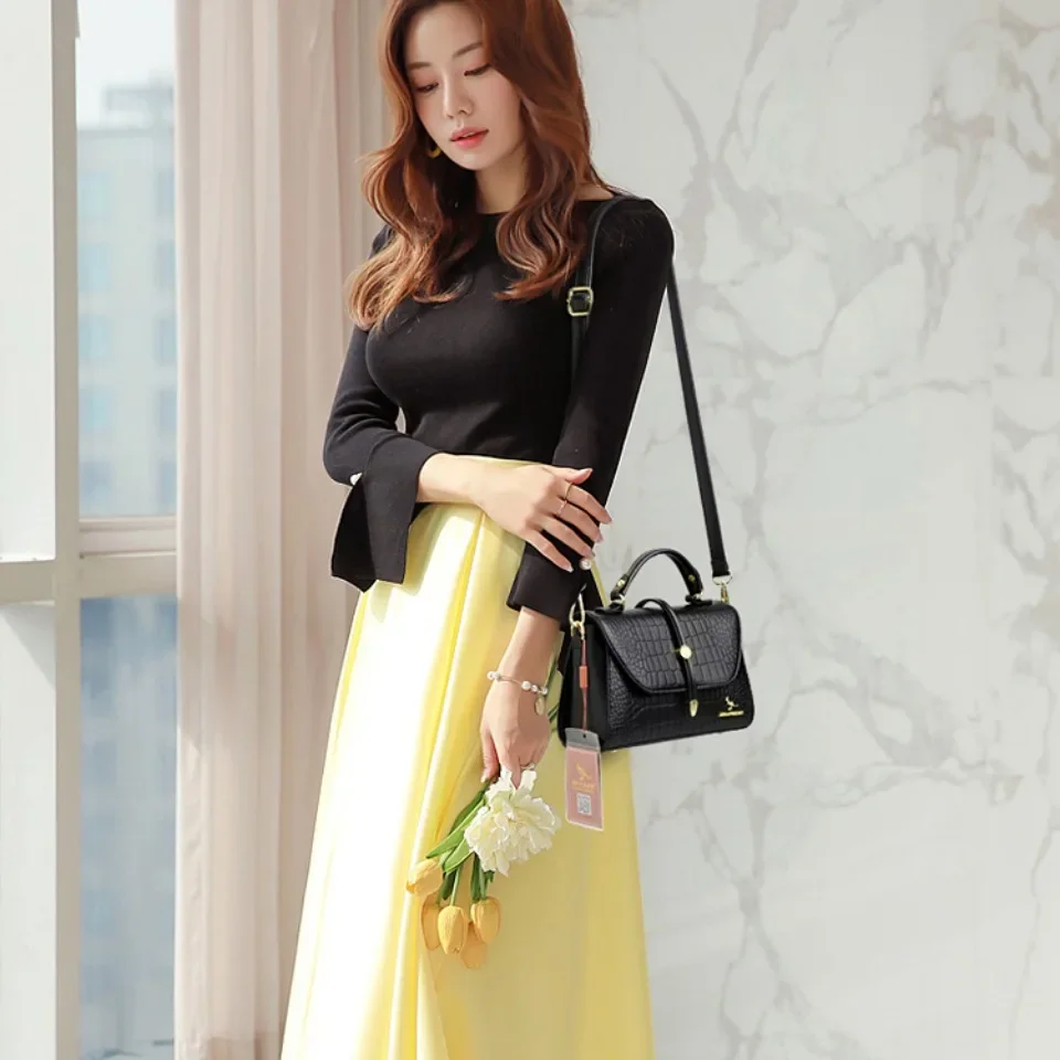 Bolsa Crossbody de couro premium para mulheres, bolsas femininas, bolsas e bolsas de luxo