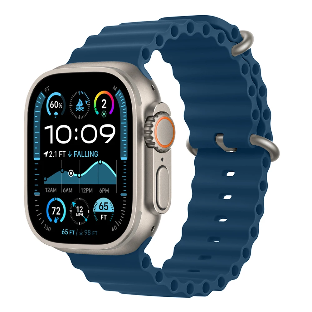 Ocean Strap voor Apple Watch Ultra 3 2 Band 49mm 46mm 44mm 40mm 45mm 41mm 42mm Correa Armband iWatch Serie 11 10 9 SE 8 7 6 5 4