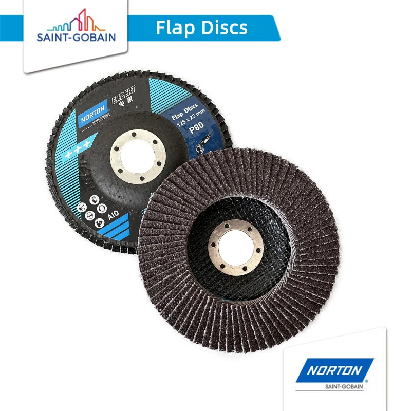 Saint-Gobain Norton Expert Louver P60 P80 Angle Grinder 5In Abrasive  Disc 125×22mm Metal Rust Removal Sanding Falp Discs