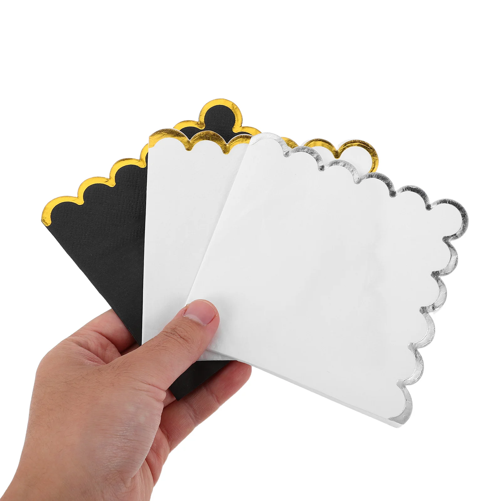 

Party Napkins for Barbecue Decorative Elegant Paper Black Happy Birthday Bathroom