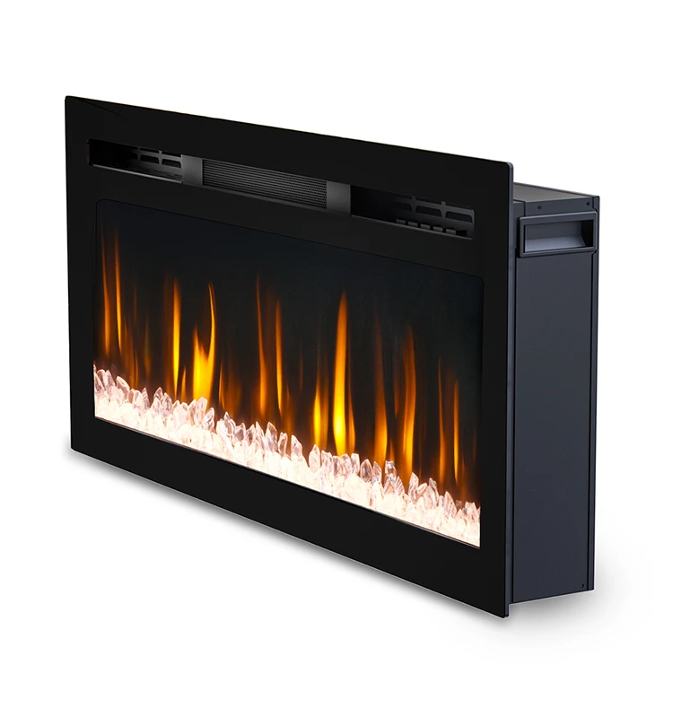 Cost-effective Electric Fireplace 1500W with Crystal & Log Set Decorative Living Room Heater