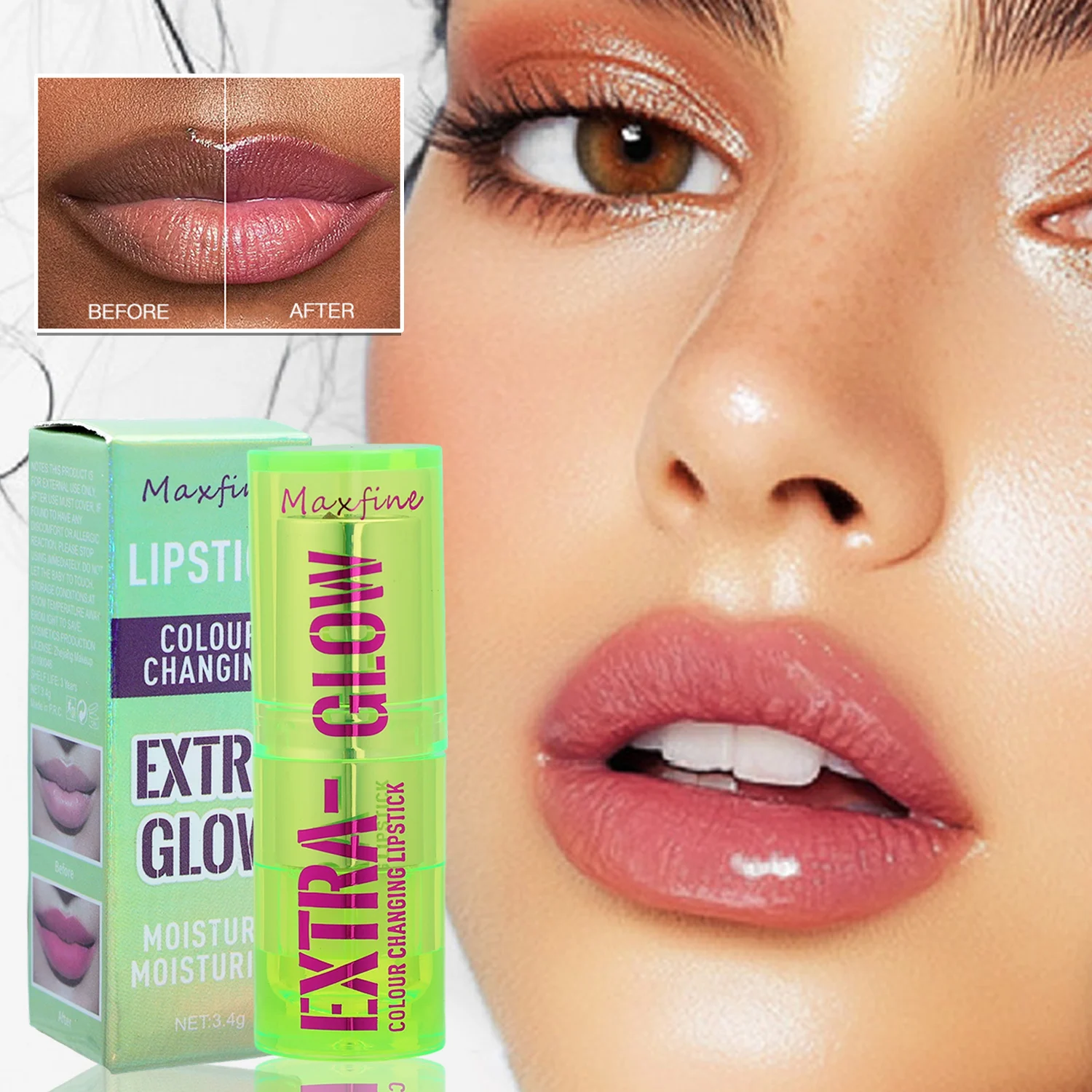 هلام اللون تغيير ترطيب بلسم الشفاه درجة الحرارة اللون تغيير ملمع الشفاه دائم غير يتلاشى اللون أحمر الشفاه مقاوم للماء