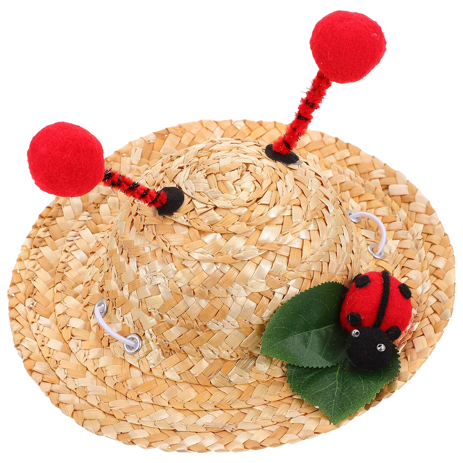 

Puppy Small Dog Summer Beach Straw For Cat Kitten Lightweight Outdoor Indoor Pet Cartoon Pet Summer Hat Straw Hat