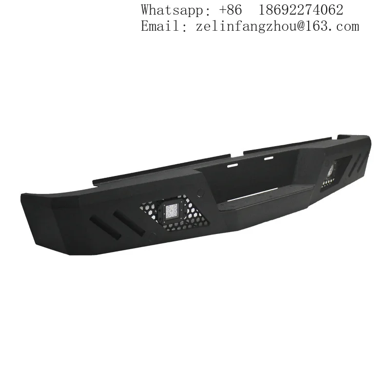 

High Quality ABS Matte Front Bumper w/ 2 LED Lights & Fog Light Cut-Outs Fit For Hilux Vigo 2012-2015Off-Road Heavy Duty Bolt-On