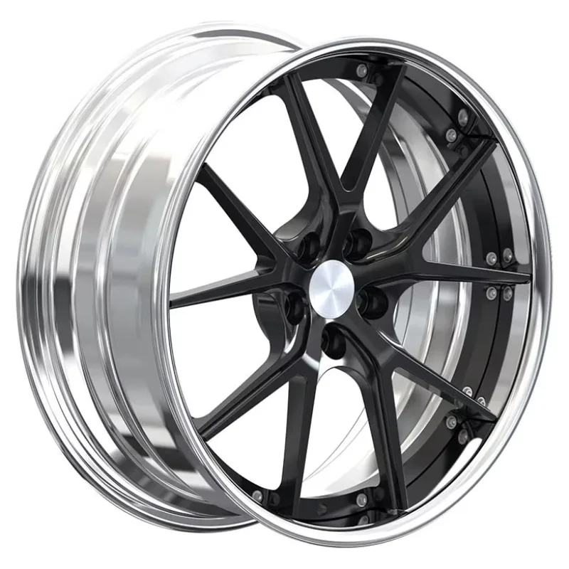 

Custom 2 Piece 5 Hole 18 19 20 21 22 Inch Forged Aluminum Alloy Wheel Rims
