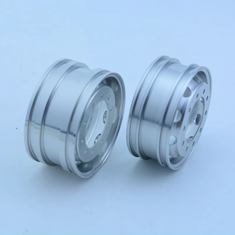 2pcs Metal Wheels 20mm/24mm Hub Rim for 1/14 Tamiya RC Truck Tipper SCANIA 770S VOLVO MAN TGX Scaleclub LXY Car Tire Accessories