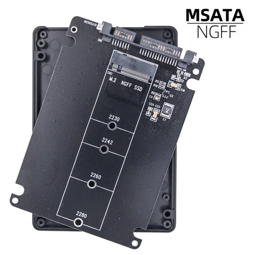 SATA3.0 6Gbps M.2 NGFF SSD To SATA3 Adapter Card M2 NGFF SSD To SATA3.0 External Hard Drive Box Hard Disk Adapter Board ﻿for PC