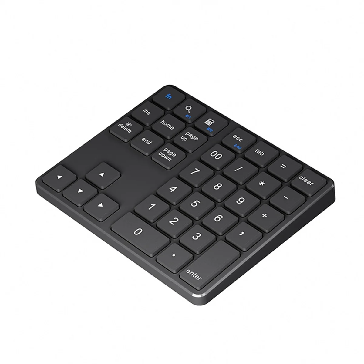 A04V Dual Bluetooth Numeric Keypad 2.4Ghz Wireless Keyboard K35 Digital Keyboard 300mAh Rechargeable Numpad Black