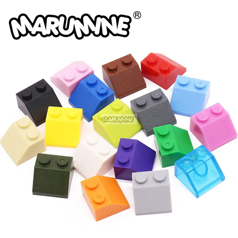 

Marumine 30 шт. 2x2 наклонный кирпич, объемные детали 3039 MOC, классические строительные блоки, часть города на крыше, развивающая игрушка «сделай сам» для детей