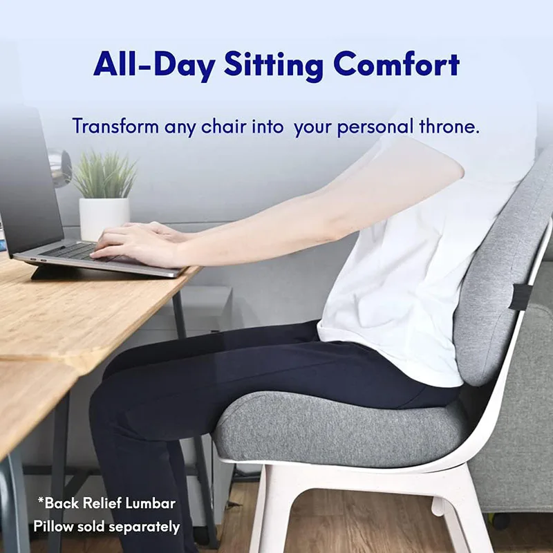 Office Memory Foam Waist Cushion Beauty Hips Anti Hemorrhoids Solid Color Chair Cushion Ergonomic Sedentary Artifact for Home