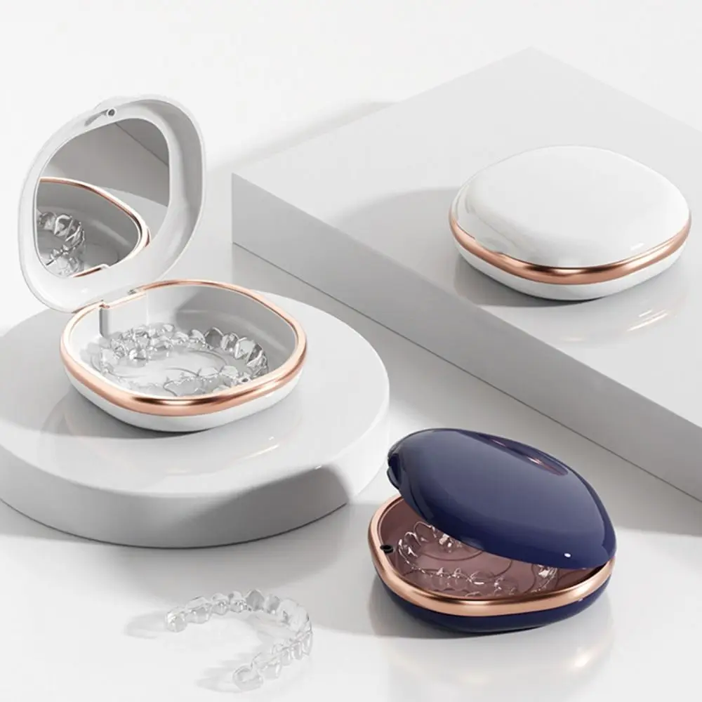Mirror Storage Box Dental Orthodontic Braces Retainer Case Denture Box Teeth Container Protective Case Organizer