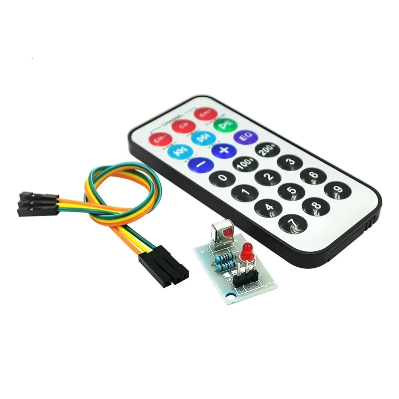 2~200Pcs 3-Piece Single Chip Infrared Remote Control Module+Receiver HX1838+NEC Coded Infrared Remote Controller