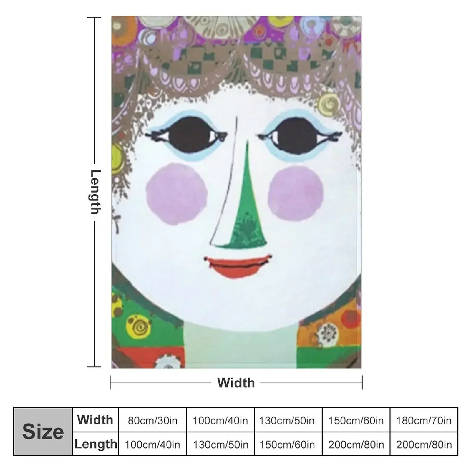 1973 Bj?rn Wiinblad Exhibition Throw Blanket Hairys Thin Sleeping Bag Soft Big Kid'S Blankets