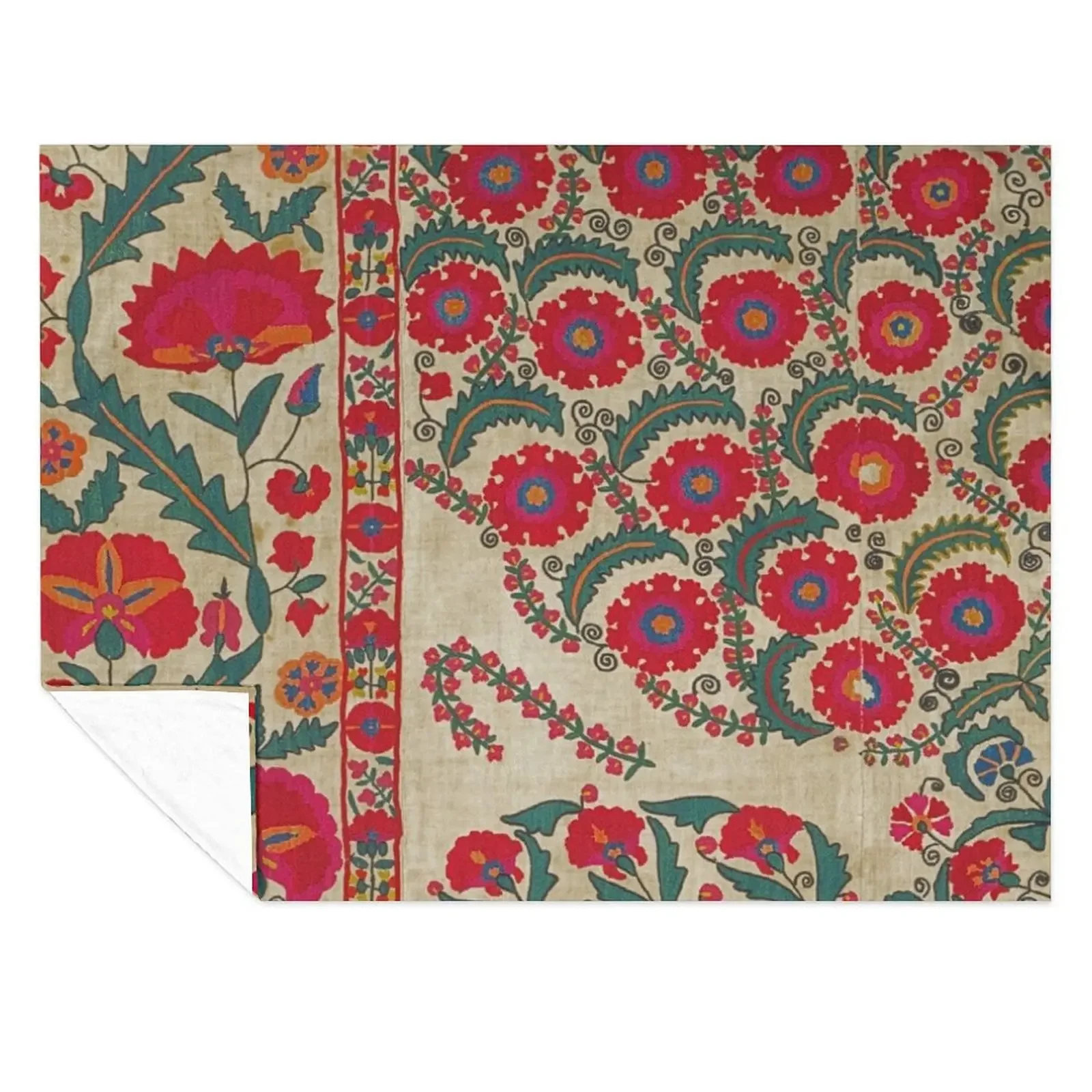 

Vintage Bohemian Suzani Throw Blanket sofa bed Summer Beddings decorative Thermal Blankets