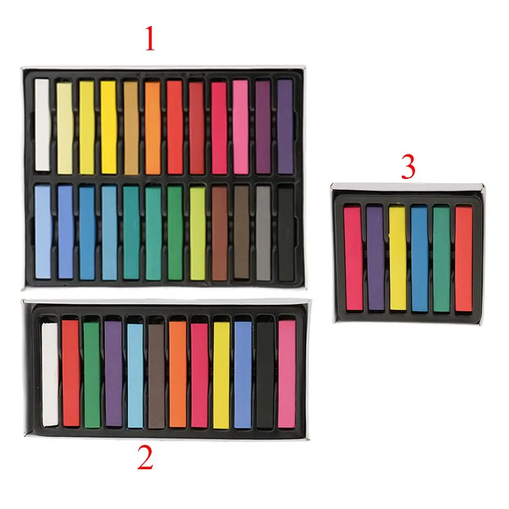 Hair Dye Chalk Assorted Colors Temporary Pastel Coloring Set Quick Wash Off Kit for Creative Hair Styles
