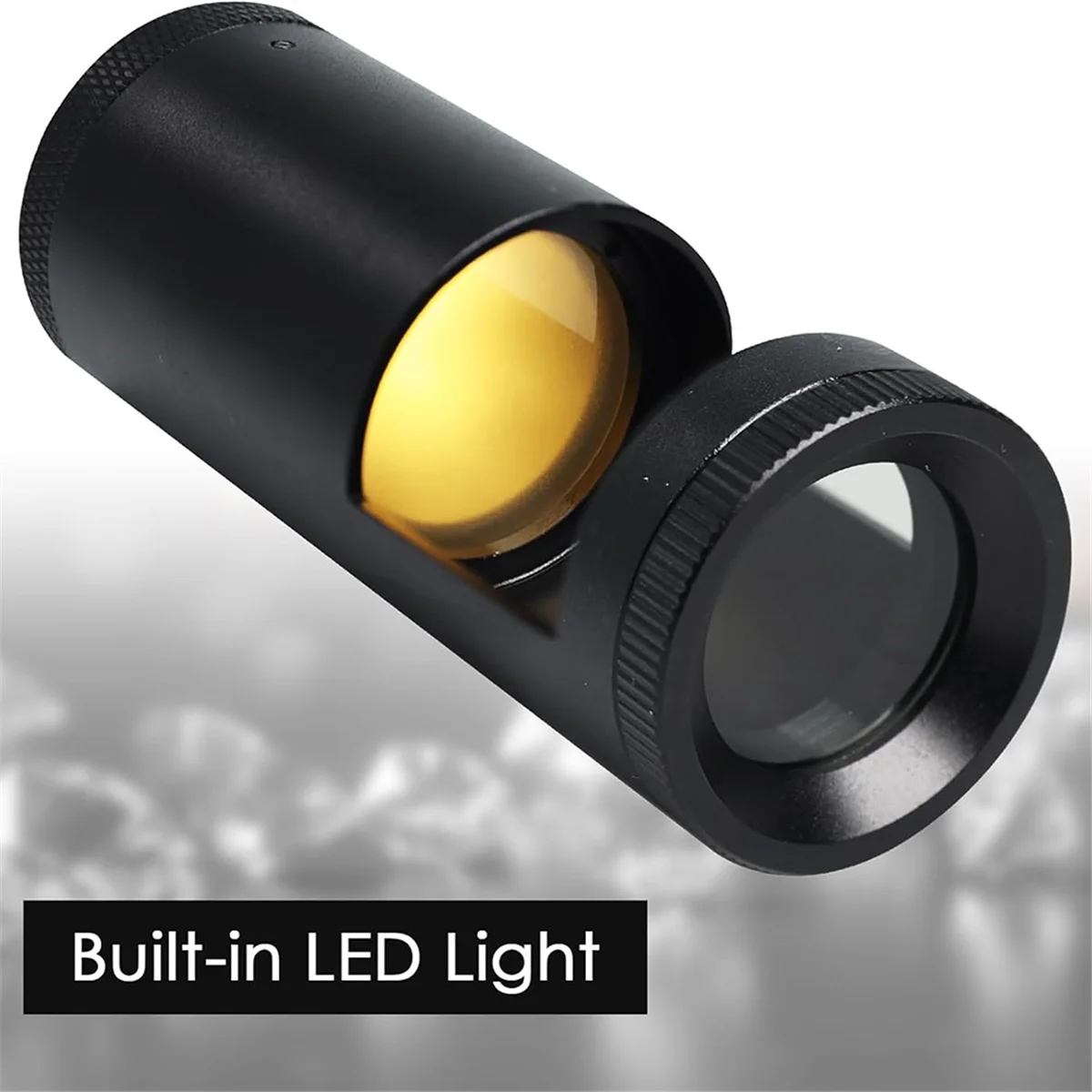

SEMOIC Handheld LED Polariscope Optical Glass Double Lens Design 28mm Diameter Loupe Magnifier Jeweler