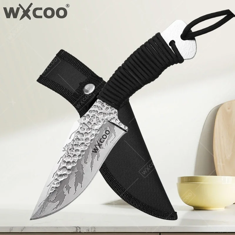 WXCOO Stainless Steel Forged Kitchen Accessories Professional Boning Knife BBQ Cooking Fruit Meat Cutting Utility Knife