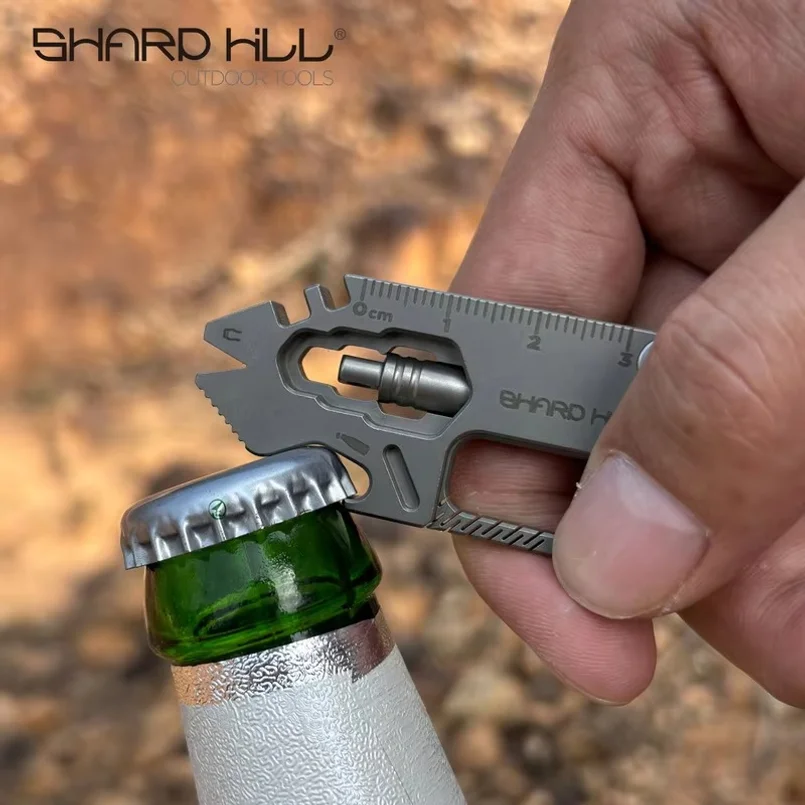Titanium Alloy Multifunctional Keychain Clip Mini EDC Tool Portable Outdoor Pocket Gadget Men Practical Gift