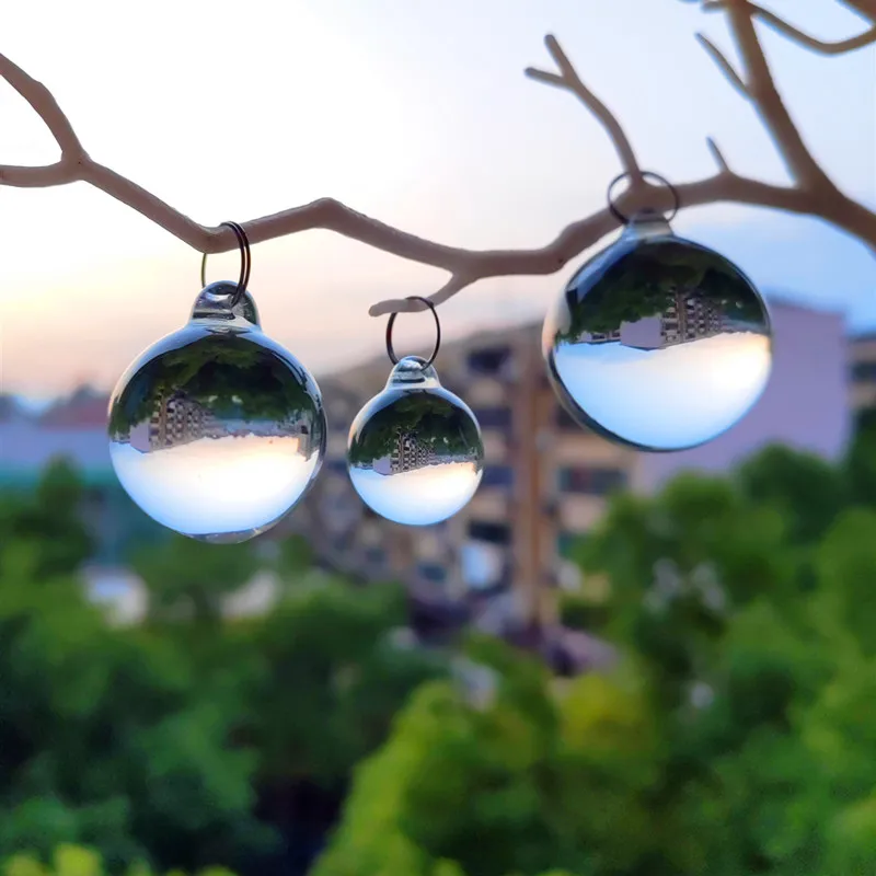 Hot Selling 20mm/30mm/40mm Glass Magic Smooth Ball Feng Shui Sphere Rainbow Collector Christmas Tree Hanging Garden Decoration