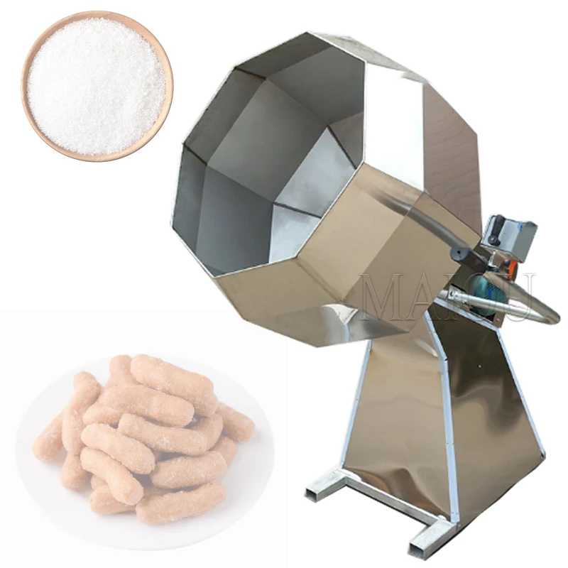 

Drum Fried Food Potato Chips Snacks Seasoning Octagonal Peanut Flavoring Coating Machine