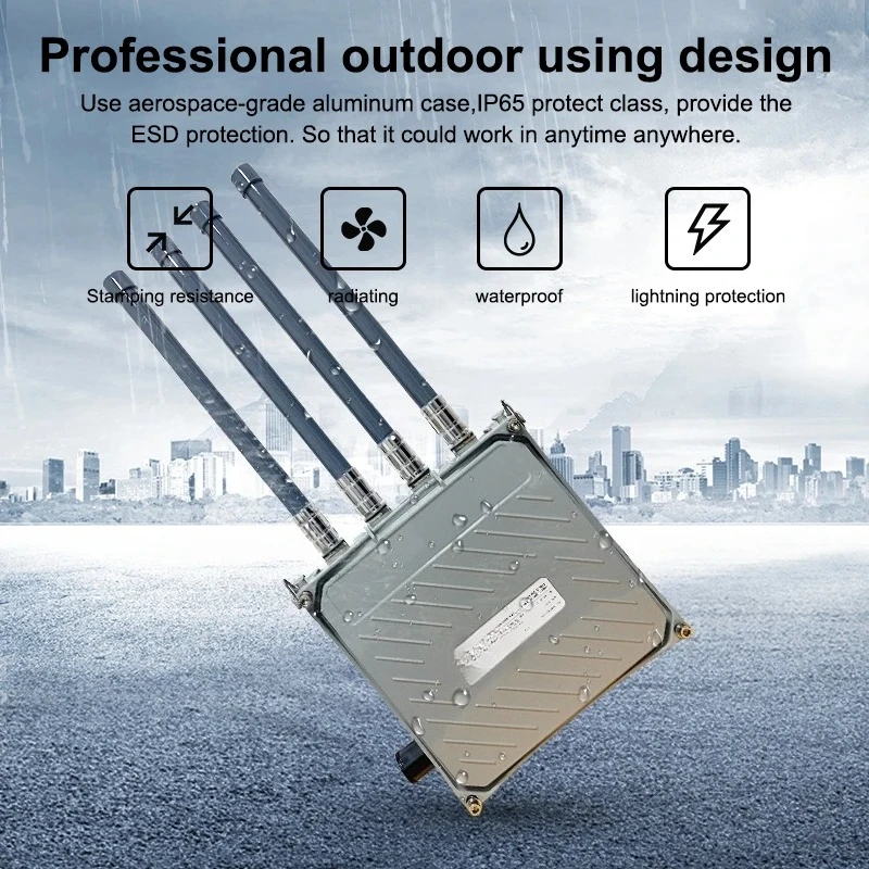 5g Industrial Router 3000Mbps Internet Outdoor Mesh Mobile Unlock  Dual Sim Card Slot Modem Lte 4G 5G Wifi 6 Router