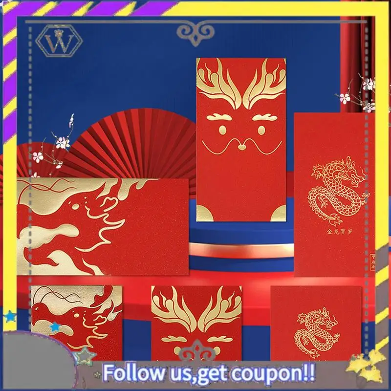 

AU33-60 Pcs Chinese New Year Red Envelopes New Year Lucky Money Red Envelopes For Year Of The Dragon 2024