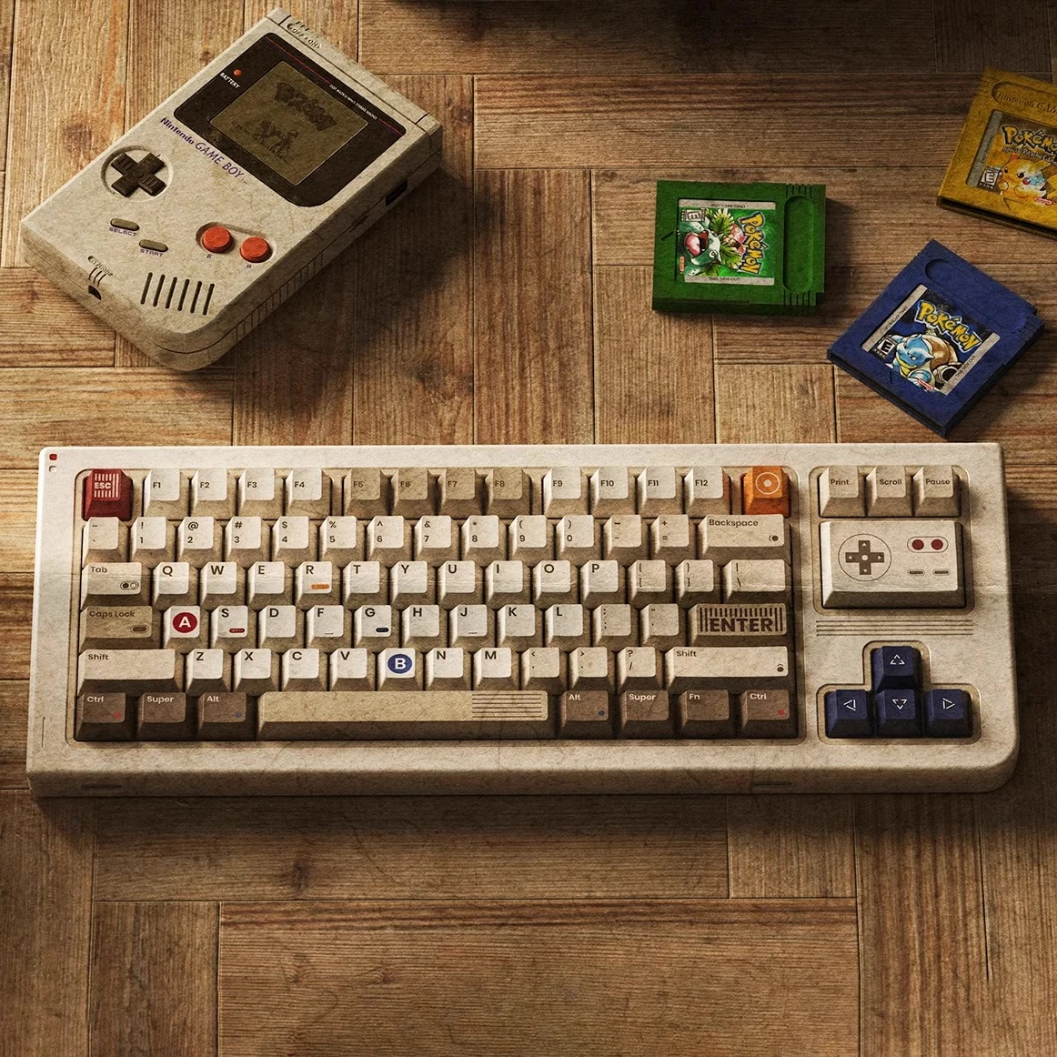 

80Retros GAME1989 комплект механической клавиатуры, одномодовая проводная алюминиевая клавиатура с возможностью горячей замены, пользовательская киберспортивная игровая офисная клавиатура, сделай сам, подарок