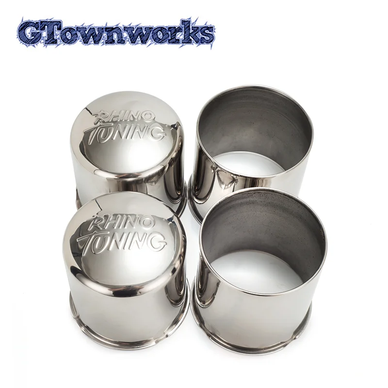 

GTownworks 4pcs 108mm/4.25" Stainless Steel Push Through Hub Center Caps For Trailers Trucks SUVs RV Wheel Rims Auto Accessories