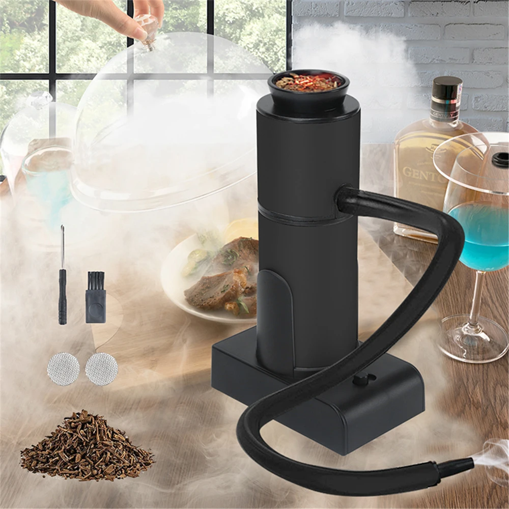 Smoke Infuser Portable Molecular Cuisine Smoking Food Cold Smoke Generator Meat Burn Smokehouse Kitchen Cooking for BBQ Grill