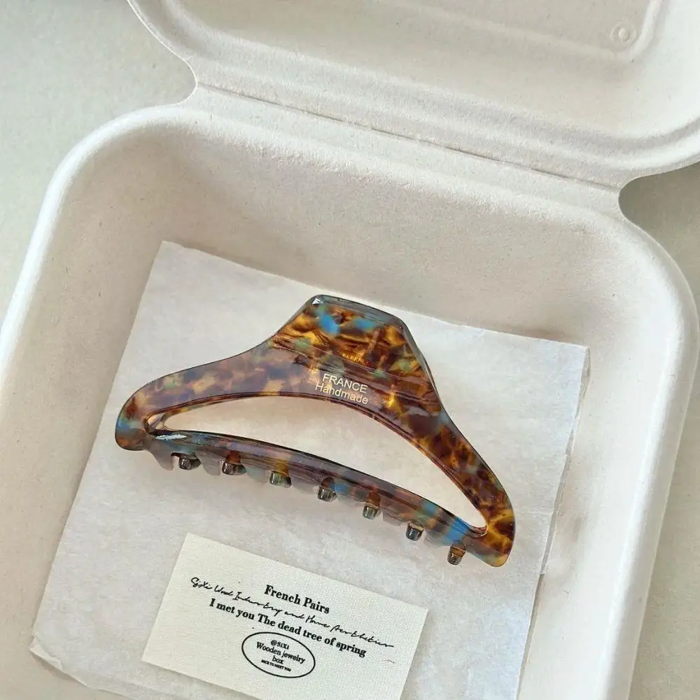 

1 шт. элегантная заколка в виде акулы, толстая корейская заколка в виде когтей из ацетата, высокий хвост, средняя ручка, модный корейский аксессуар для волос