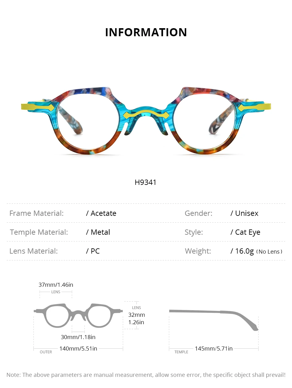 HEPIDEM Progressive Brillen Benutzerdefinierte Anti Blau Photochrome Myopie Optische Linse Brillen Männer Acetat Runde Brillen – Detail 17
