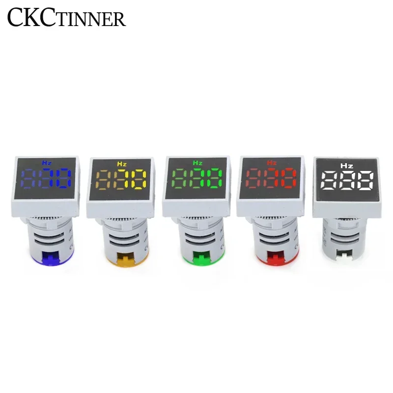 LED AC Digital Display Frequency Square Panel Hertz meter AC Frequency Meter Indicator Signal Lamp Lights Tester Digital Display