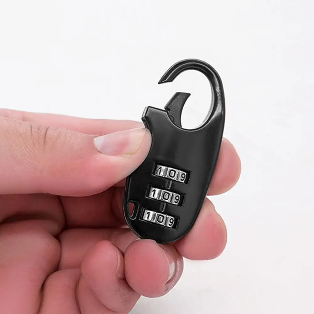 Portable Zinc alloy 3 Digit Password Lock Code Lock Combination Lock Backpack Zipper Lock Security Tool Luggage Padlock Travel