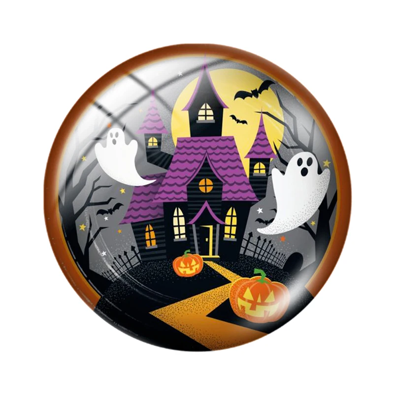 Halloween Ghost Hexe Kürbis 12mm/16mm/18mm/25mm rundes Foto Glas Cabochon flache Rückseite machen Ergebnisse