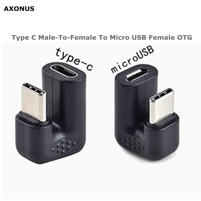 New U-shaped angled USB 3.1 Type C Male-To-Female To Micro USB Female OTG USB-C Converter Adapter For Huawei Samsung Xiaomi