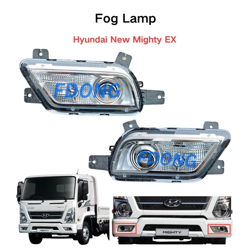 FDONG 1 Pcs Fog Lamp 92202-5M000,92201-5M000 for Hyundai New Mighty EX