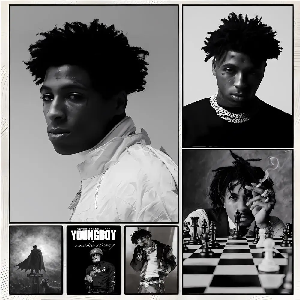 Raw Modern Trap-Infused Y-Youngboy Poster Superior Home Space  Indoor Decorative Art & Home Decor