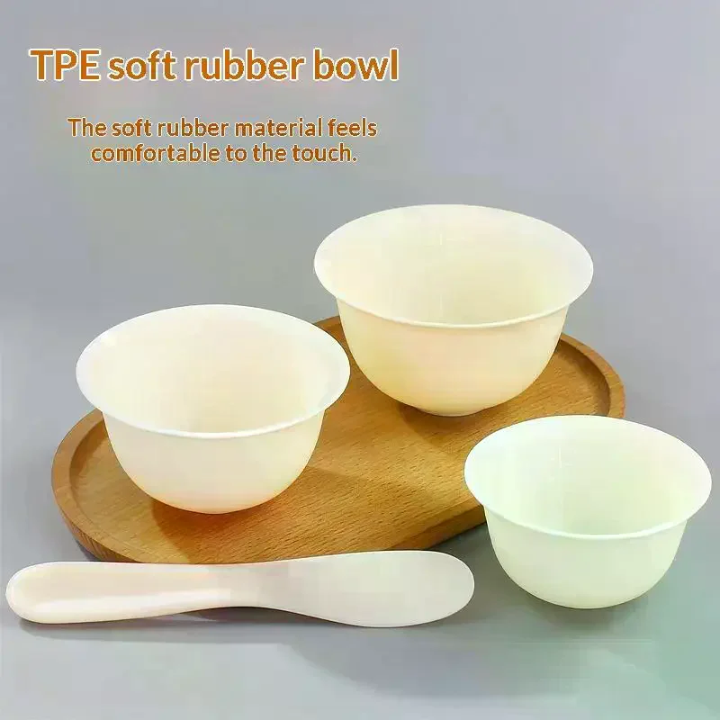 Silicone Face Mask Bowl Mask Stick Big Face Mask Powder Mixing Bowl Spatula Masks Brush DIY Skincare Set Salon Beauty Tools