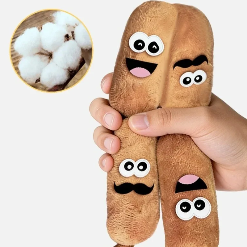 Dog Plush Chew Toy Teeth Cleaning Simulated Sausage Squeak with BB Sound Durable Puppy Toy Bite-Resistant Molar Dog Supplies