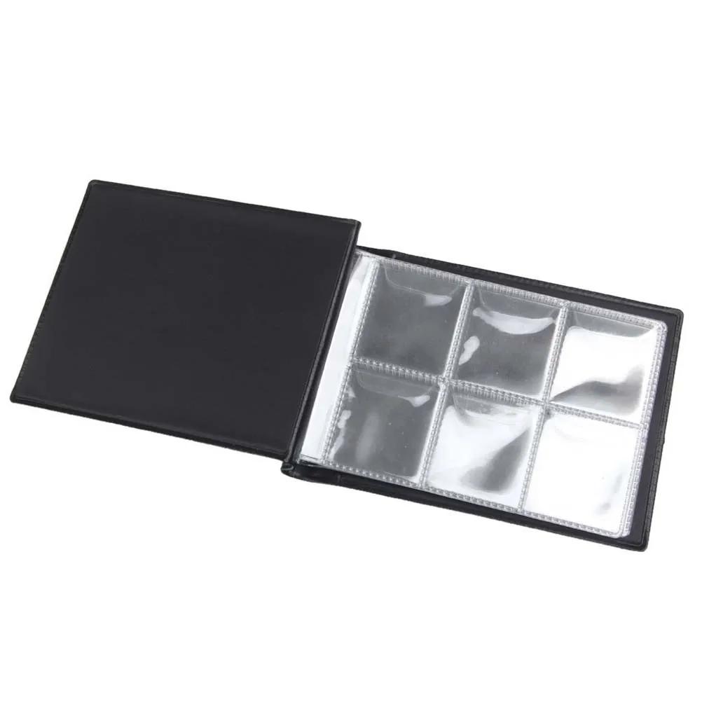 

Coin Collection Book Black 13.8X9.8Cm 10 Pages 60 Pockets Portable Pu Cover Opp Page For Coins Caps Tokens Medallions