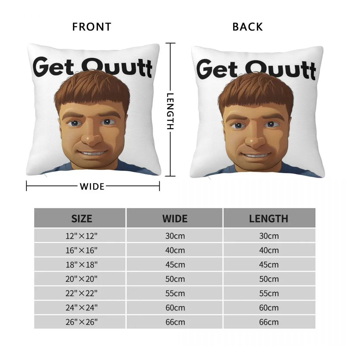Luke Bennett Get Out Meme Pillowcase Polyester Linen Velvet Printed Zip Decorative Throw Pillow Case Bed Cushion Cover 45x45