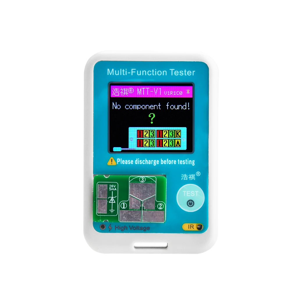 Alta qualità nuovissimo MTT-V1 ESR Meter Transistor Tester Display colorato TFT diodo triodo capacità SCR induttanza