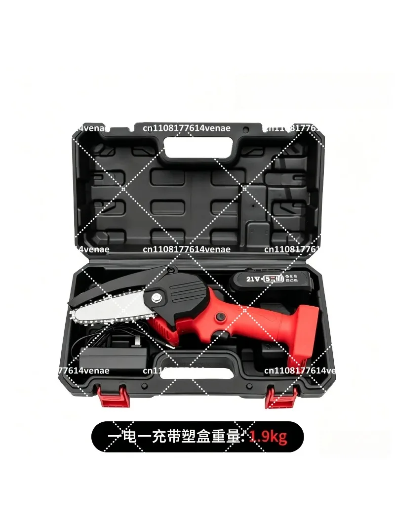 Mini Cordless Electric Chainsaw Rechargeable Single Hand Woodworking Saw for Garden Logging