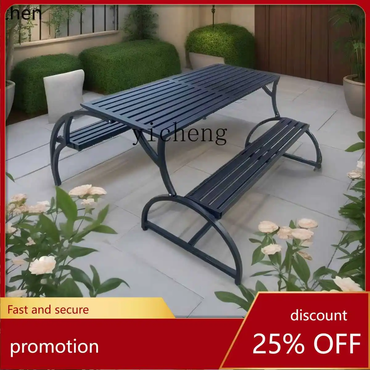 

HXL outdoor leisure folding tables and chairs courtyard simple balcony milk tea shop outdoor open-air tables and chairs set