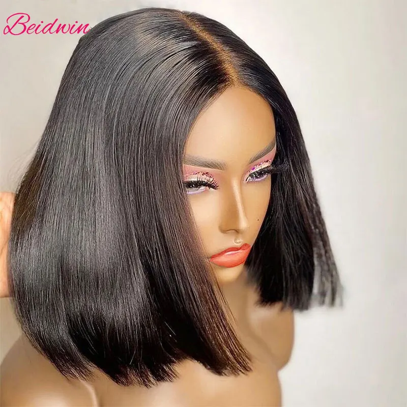 

Bone Straight Short Bob Wig 100% Human Hair Bone Straight 13x4 Lace Front Human Hair Wigs For Women Remy Bob Wig Pre Plucked