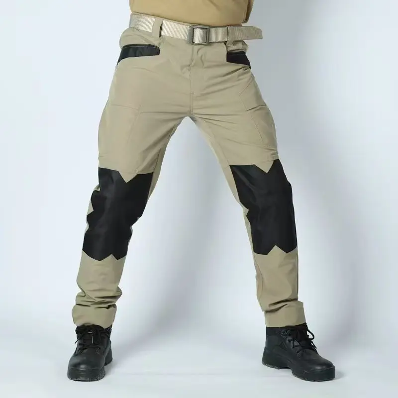 2-1 Stück Herren Taktische Arbeitshosen Outdoor-Trainingshosen Wanderhosen Frühling Herbst Wasserdichte Cargohosen Multitaschen-Arbeitskleidung – Detail 16