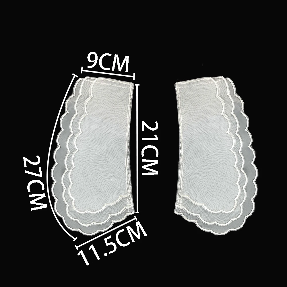 Szyfonowa szyja dla lalek ze szklanym kołnierzem z przędzy Akcesoria do szycia odzieży DIY, wszechstronna dekoracja kołnierzyka