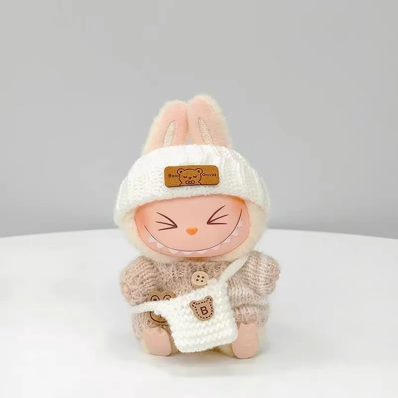 

(Only clothes) 17cm For Labubu Doll Clothes Fashion Clothes Hoodies Doll Clothes Color Match Hoodies Dolls Accessories