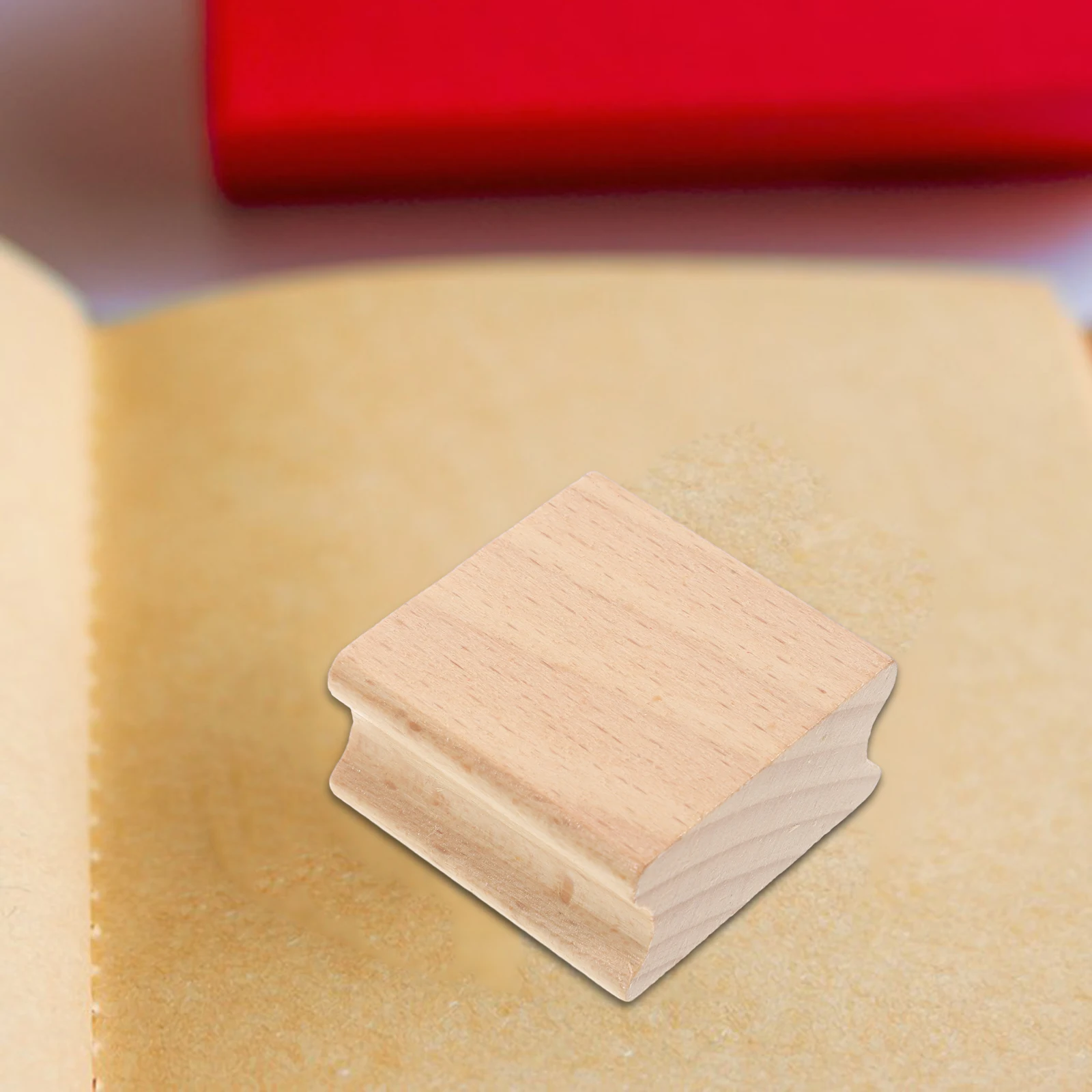 

10pcs Wooden Stamp Blank Carving Seals Craft Supplies Durable Fun DIY Square Stamper Scrapbook Photo Album Booking Kit