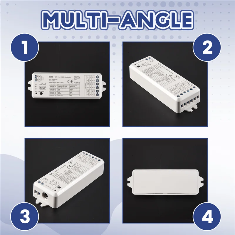 Y51A-Tuya LED Controller 5 In 1 Dimmer CCT RGB RGBW RGBWW RGBCCT Strip Smart Life Wifi 2.4G RF Remote Controller 12-24V WT5